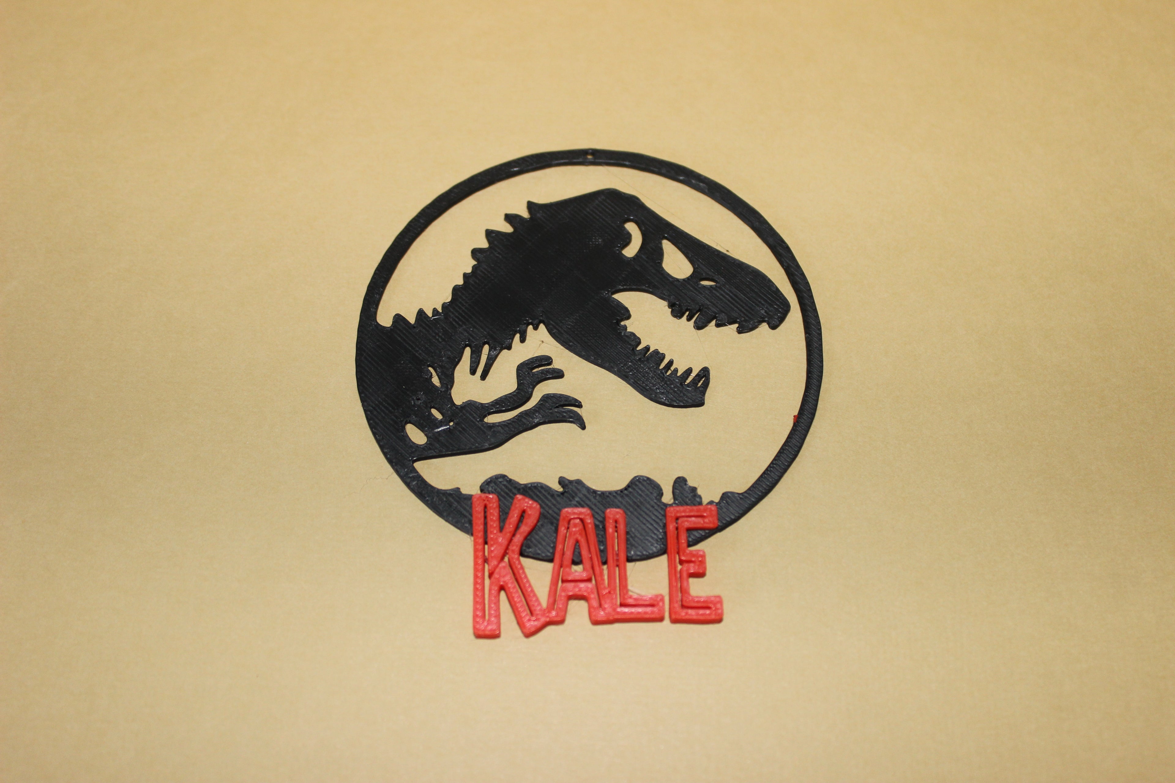 Personalised Dinosaur Name Tag